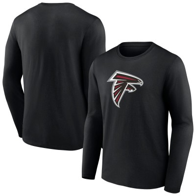 Футболка с длинным рукавом Atlanta Falcons Black Primary Logo