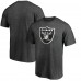 Las Vegas Raiders Fanatics Heather Charcoal Primary Logo T-Shirt