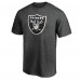 Las Vegas Raiders Fanatics Heather Charcoal Primary Logo T-Shirt