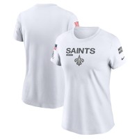 Футболка Женская New Orleans Saints Nike White 2024 Salute To Service Legend Performance