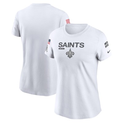 Футболка Женская New Orleans Saints Nike White 2024 Salute To Service Legend Performance