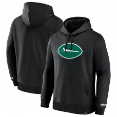New York Jets Fanatics Black Legacy Fleece Pullover Hoodie New York Jets Fanatics Black Legacy Fleece Pullover Hoodie