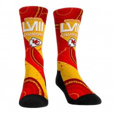Три пары носков Kansas City Chiefs Rock Em Socks Unisex Super Bowl LVIII Champions Crew