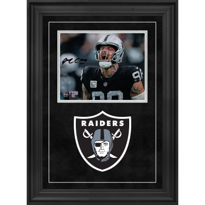 Maxx Crosby Las Vegas Raiders Autographed Fanatics Authentic Deluxe Framed 8 x 10 Scream Photograph