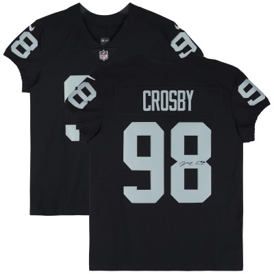Maxx Crosby Las Vegas Raiders Autographed Fanatics Authentic Nike Black Elite Jersey
