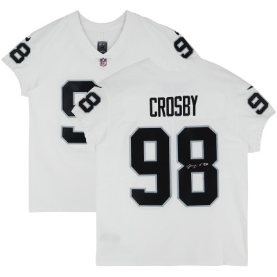 Maxx Crosby Las Vegas Raiders Autographed Fanatics Authentic Nike White Elite Jersey