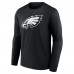 Футболка с длинным рукавом Philadelphia Eagles Personalized Name & Number Monochrome - Black