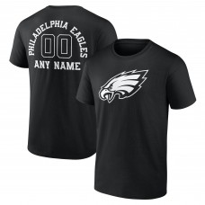 Футболка Philadelphia Eagles Personalized Name & Number Monochrome - Black