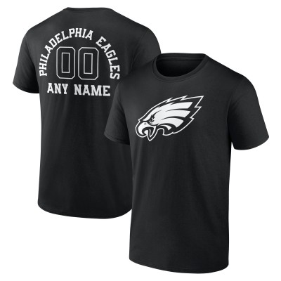 Футболка Philadelphia Eagles Personalized Name & Number Monochrome - Black