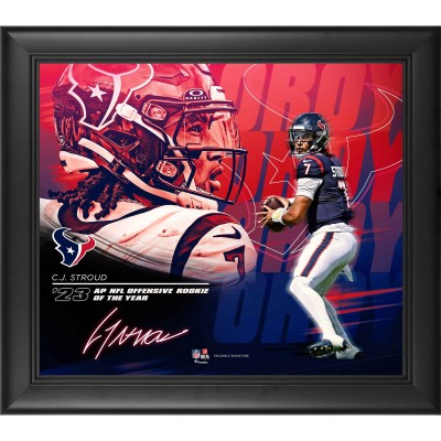 C.J. Stroud Houston Texans Fanatics Authentic 2023 NFL Offensive Rookie of the Year 15 x 17 Collage