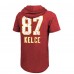 Футболка с капюшоном Travis Kelce Kansas City Chiefs Majestic Threads Super Bowl LVIII Player Name & Number Tri-Blend - Red