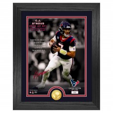 Houston Texans CJ Stroud Highland Mint 13 x 16 2023 NFL Rookie of the Year Bronze Coin Photo Mint