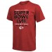 Футболка Kansas City Chiefs Majestic Threads Super Bowl LVIII Champions Tri-Blend - Red