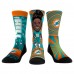 Три пары носков Tyreek Hill Miami Dolphins Rock Em Socks Unisex Bobblehead