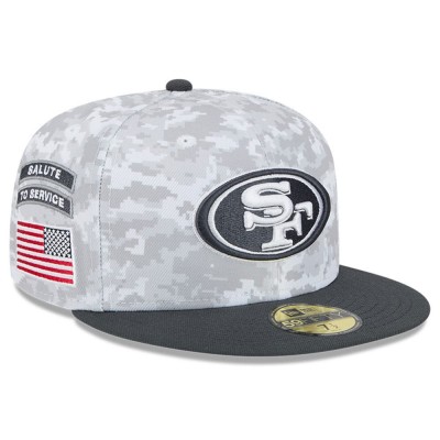 Бейсболка San Francisco 49ers New Era 2024 Salute To Service 59FIFTY - Arctic Camo/Graphite