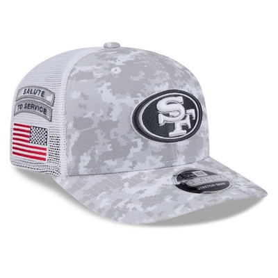 Бейсболка San Francisco 49ers New Era 2024 Salute To Service Digital Camo 9SEVENTY - White