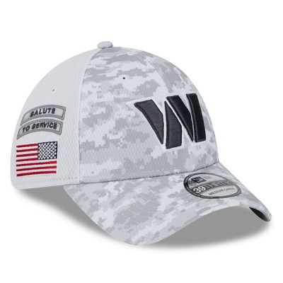 Бейсболка Washington Commanders New Era 2024 Salute To Service Digital Camo 39THIRTY - White
