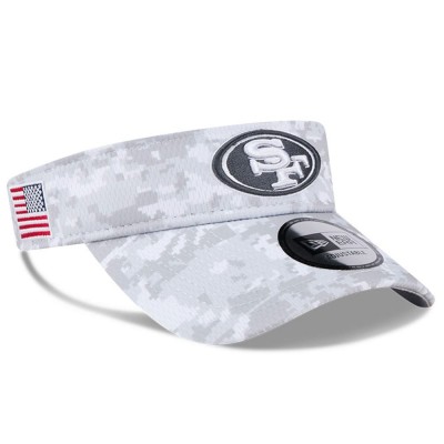 San Francisco 49ers New Era 2024 Salute To Service Digital Camo Adjustable Visor - White