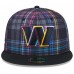 Бейсболка Washington Commanders New Era 2024 NFL Crucial Catch Plaid 59FIFTY - Black