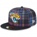 Бейсболка Jacksonville Jaguars New Era 2024 NFL Crucial Catch Plaid 59FIFTY - Black