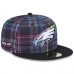 Бейсболка Philadelphia Eagles New Era 2024 NFL Crucial Catch Plaid 59FIFTY - Black