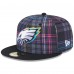 Бейсболка Philadelphia Eagles New Era 2024 NFL Crucial Catch Plaid 59FIFTY - Black