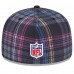 Бейсболка Philadelphia Eagles New Era 2024 NFL Crucial Catch Plaid 59FIFTY - Black