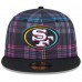 Бейсболка San Francisco 49ers New Era 2024 NFL Crucial Catch Plaid 59FIFTY - Black