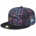 Бейсболка Los Angeles Chargers New Era 2024 NFL Crucial Catch Plaid 59FIFTY - Black