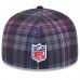 Бейсболка Los Angeles Chargers New Era 2024 NFL Crucial Catch Plaid 59FIFTY - Black