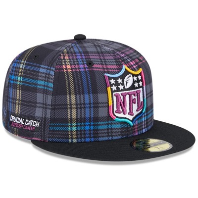 Бейсболка Shield Merchandise New Era 2024 NFL Crucial Catch Plaid 59FIFTY - Black