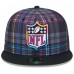 Бейсболка Shield Merchandise New Era 2024 NFL Crucial Catch Plaid 59FIFTY - Black