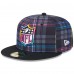 Бейсболка Shield Merchandise New Era 2024 NFL Crucial Catch Plaid 59FIFTY - Black