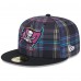 Бейсболка Tampa Bay Buccaneers New Era 2024 NFL Crucial Catch Plaid 59FIFTY - Black