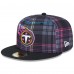 Бейсболка Tennessee Titans New Era 2024 NFL Crucial Catch Plaid 59FIFTY - Black