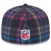 Бейсболка Tennessee Titans New Era 2024 NFL Crucial Catch Plaid 59FIFTY - Black