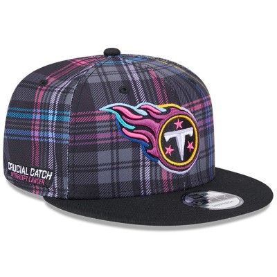 Бейсболка Tennessee Titans New Era 2024 NFL Crucial Catch Plaid 9FIFTY - Black