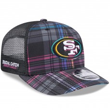 Бейсболка San Francisco 49ers New Era 2024 NFL Crucial Catch Plaid 9SEVENTY - Black