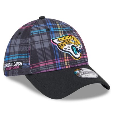 Бейсболка Jacksonville Jaguars New Era 2024 NFL Crucial Catch Plaid 39THIRTY - Black