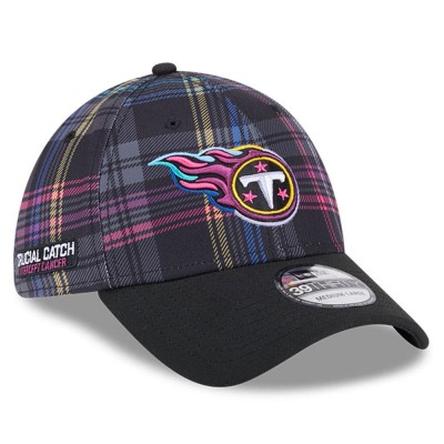 Бейсболка Tennessee Titans New Era 2024 NFL Crucial Catch Plaid 39THIRTY - Black