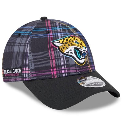 Бейсболка Jacksonville Jaguars New Era 2024 NFL Crucial Catch Plaid 9FORTY - Black