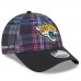 Бейсболка Jacksonville Jaguars New Era 2024 NFL Crucial Catch Plaid 9FORTY - Black