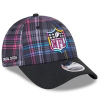 Бейсболка New Era 2024 NFL Crucial Catch Plaid 9FORTY - Black