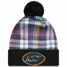 Шапка с помпоном New York Jets New Era Black 2024 NFL Crucial Catch