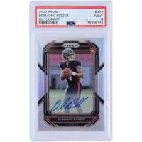 Desmond Ridder Atlanta Falcons Autographed 2022 Panini Prizm Silver Prizm #302 PSA Authenticated 9 Rookie Card