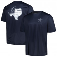 Футболка Dallas Cowboys Columbia Navy Terminal Tackle Omni-Shade Texas