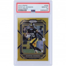 Diontae Johnson Pittsburgh Steelers 2022 Panini Prizm Gold Prizm #246 #6/10 PSA Authenticated 10 Card