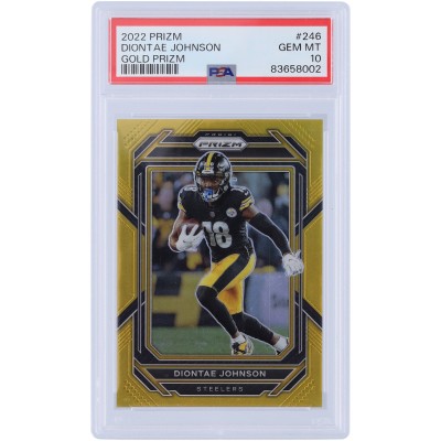 Diontae Johnson Pittsburgh Steelers 2022 Panini Prizm Gold Prizm #246 #6/10 PSA Authenticated 10 Card