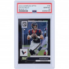 Davis Mills Houston Texans 2022 Panini Donruss Optic Black Prizm #76 #1/1 PSA Authenticated 10 Card