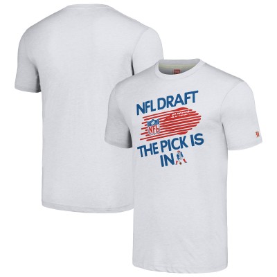 Футболка New England Patriots Homage Unisex 2024 Team Draft Tri-Blend - Heather Gray